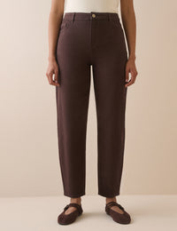 Brown Putney Barrel Leg Jeans