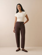 Brown Putney Barrel Leg Jeans