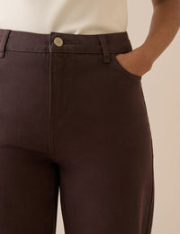 Brown Putney Barrel Leg Jeans