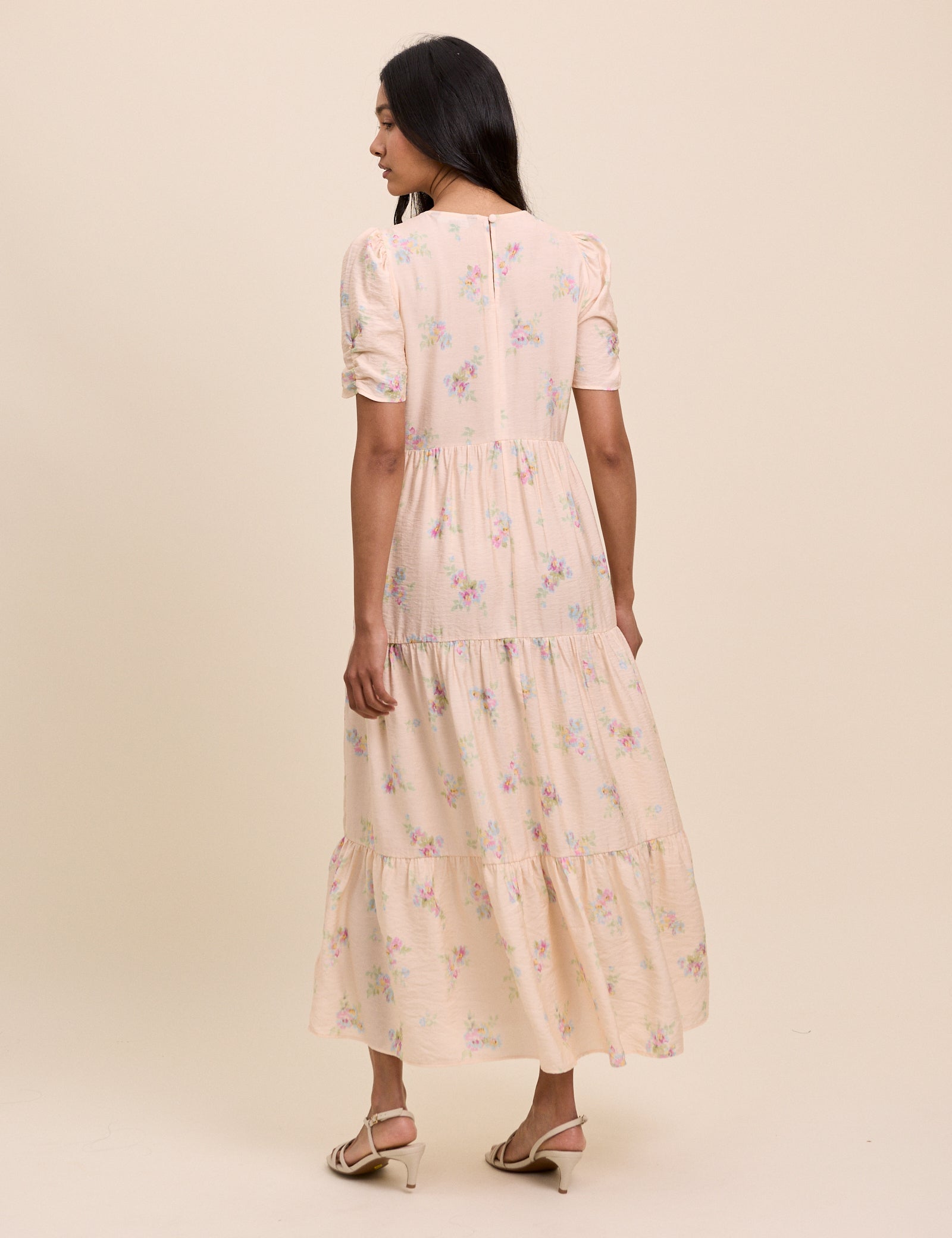 Pink Floral Hudson Midi Dress