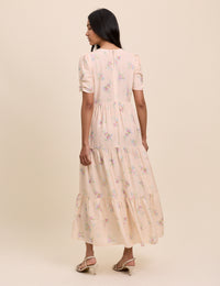 Pink Floral Hudson Midi Dress