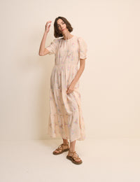 Pink Floral Hudson Midi Dress