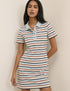Blue Striped Jersey Polo Collins Mini Dress
