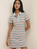 Blue Striped Collins Mini Jersey Polo Dress
