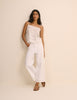 White Embroidered Leyton Boyfriend Jeans