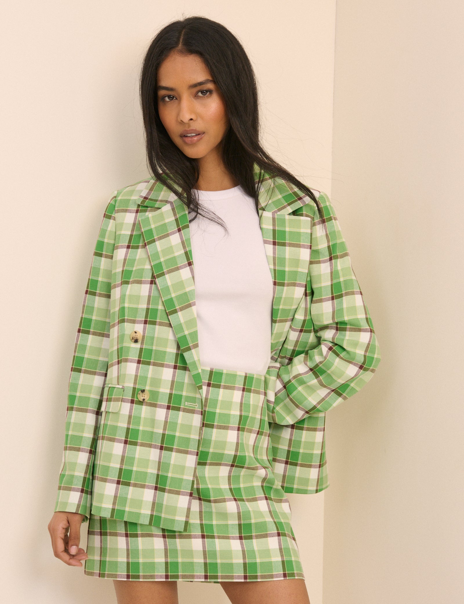 Green Tartan Pelmet Skirt