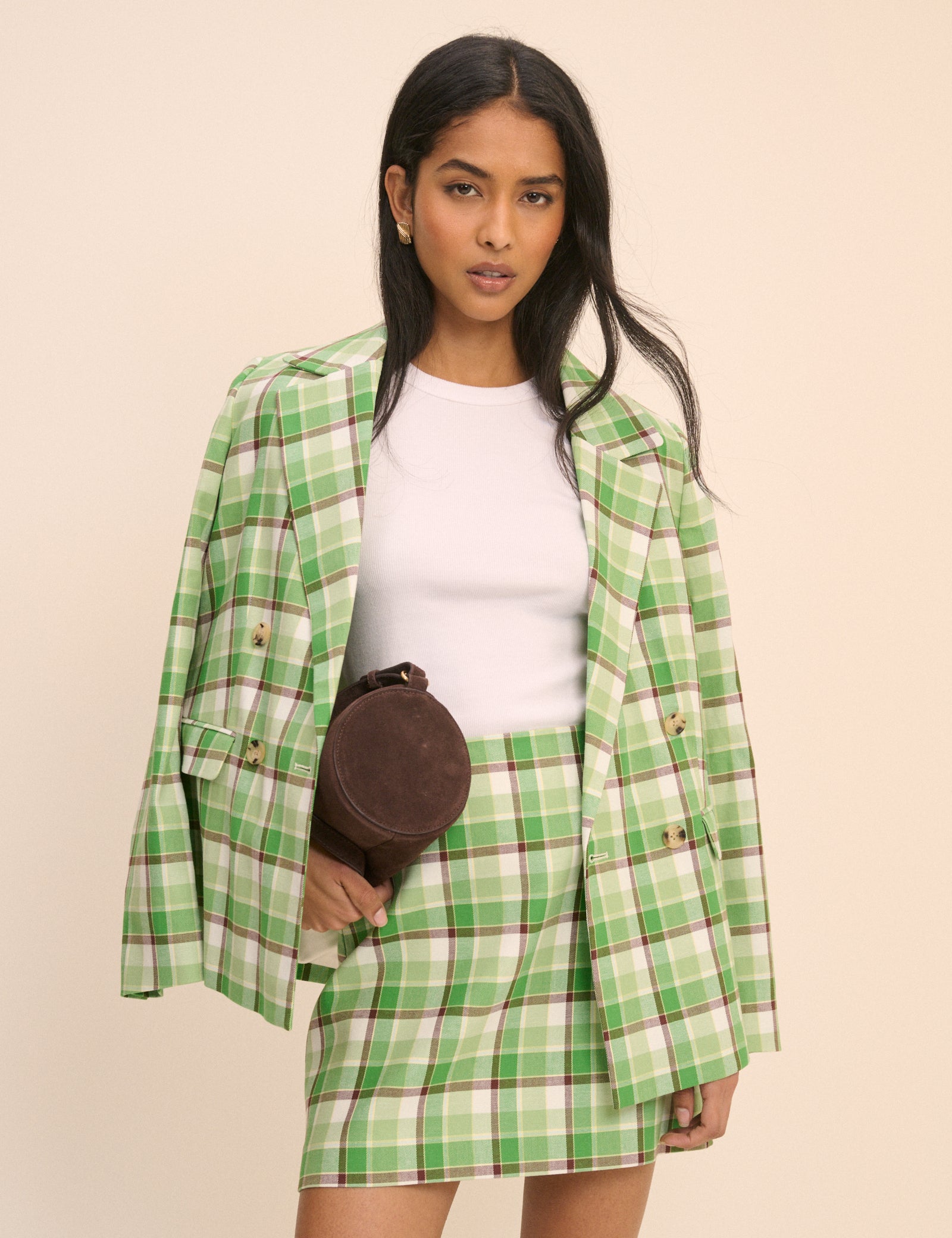 Green Tartan Pelmet Skirt