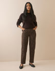 Leopard Print Mid Rise Camden Tapered Jeans