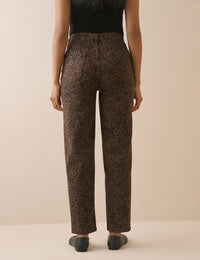 Leopard Print Mid Rise Camden Tapered Jeans