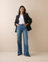 Mid Blue High Rise Soho Wide Leg Jeans