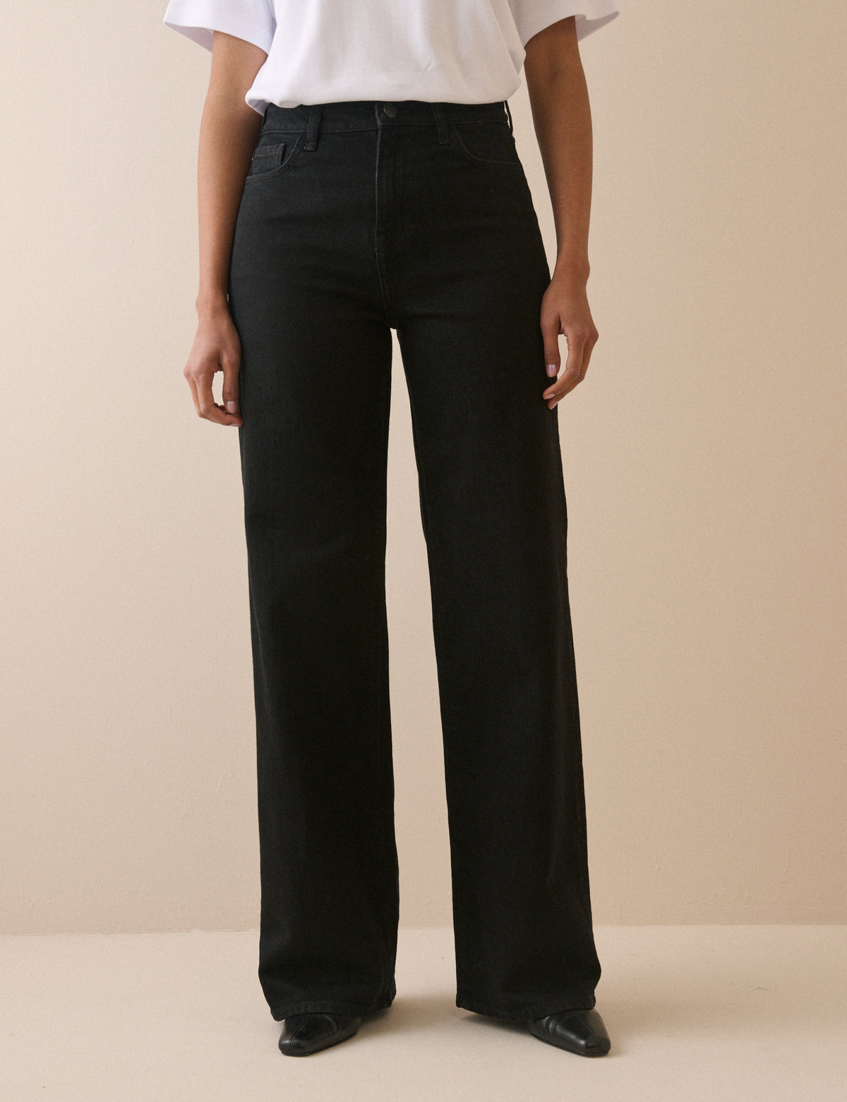 Black High Rise Soho Wide Leg Jeans