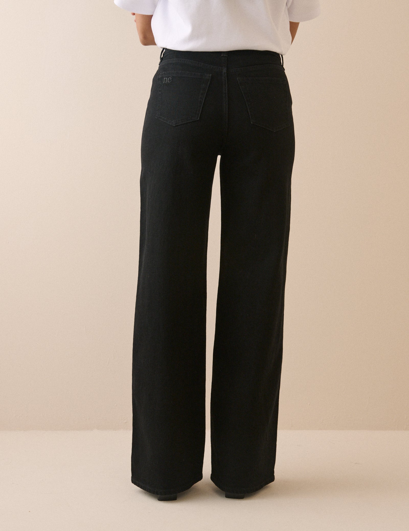 Black High Rise Soho Wide Leg Jeans