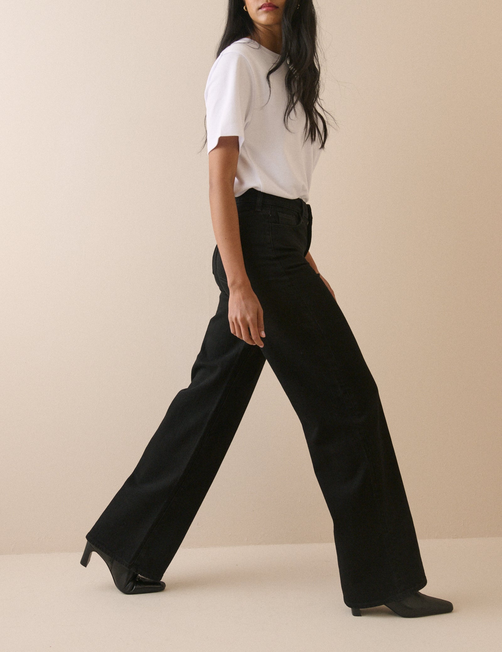 Black High Rise Soho Wide Leg Jeans