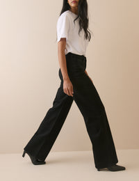 Black High Rise Soho Wide Leg Jeans