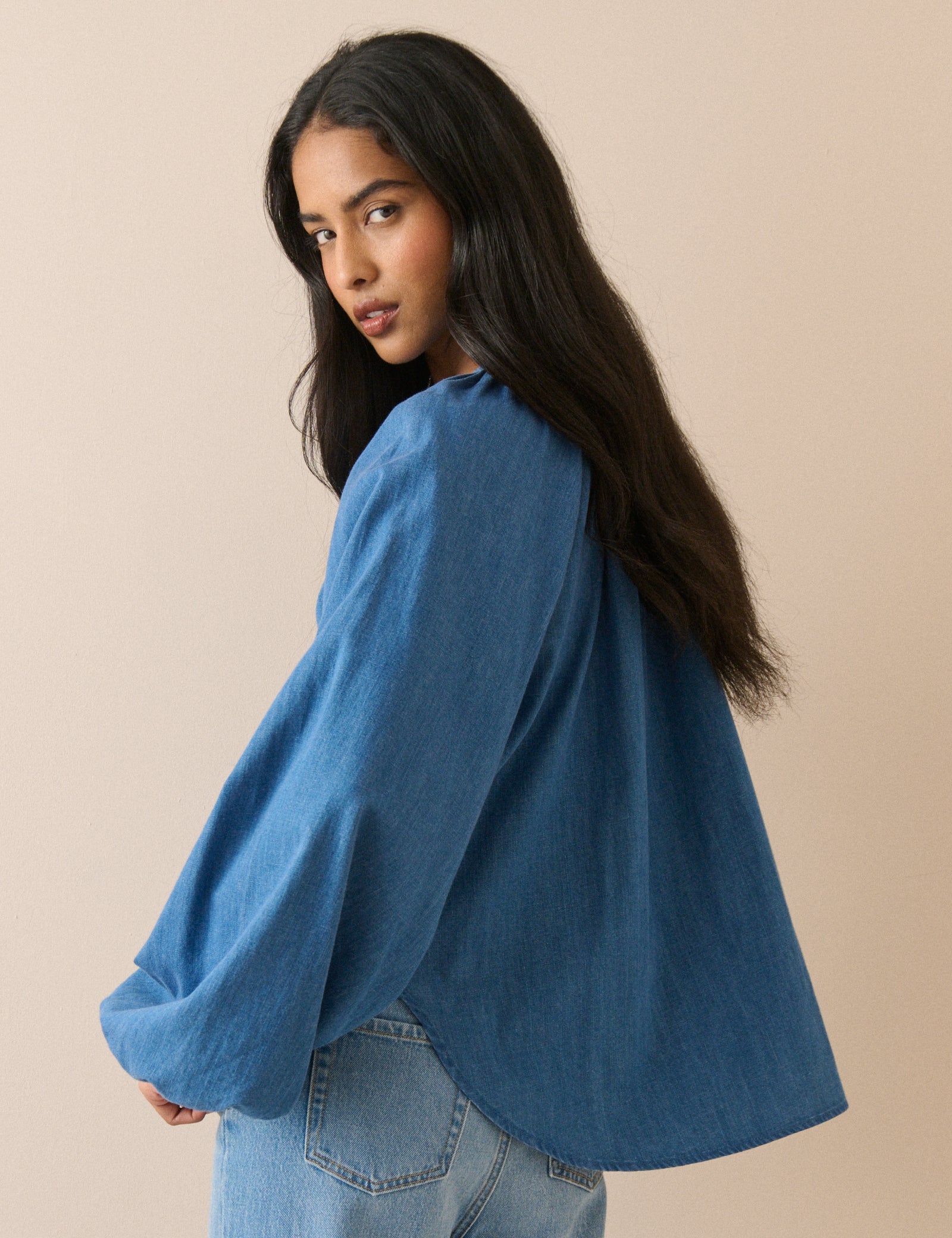 Blue Denim Carter Blouse