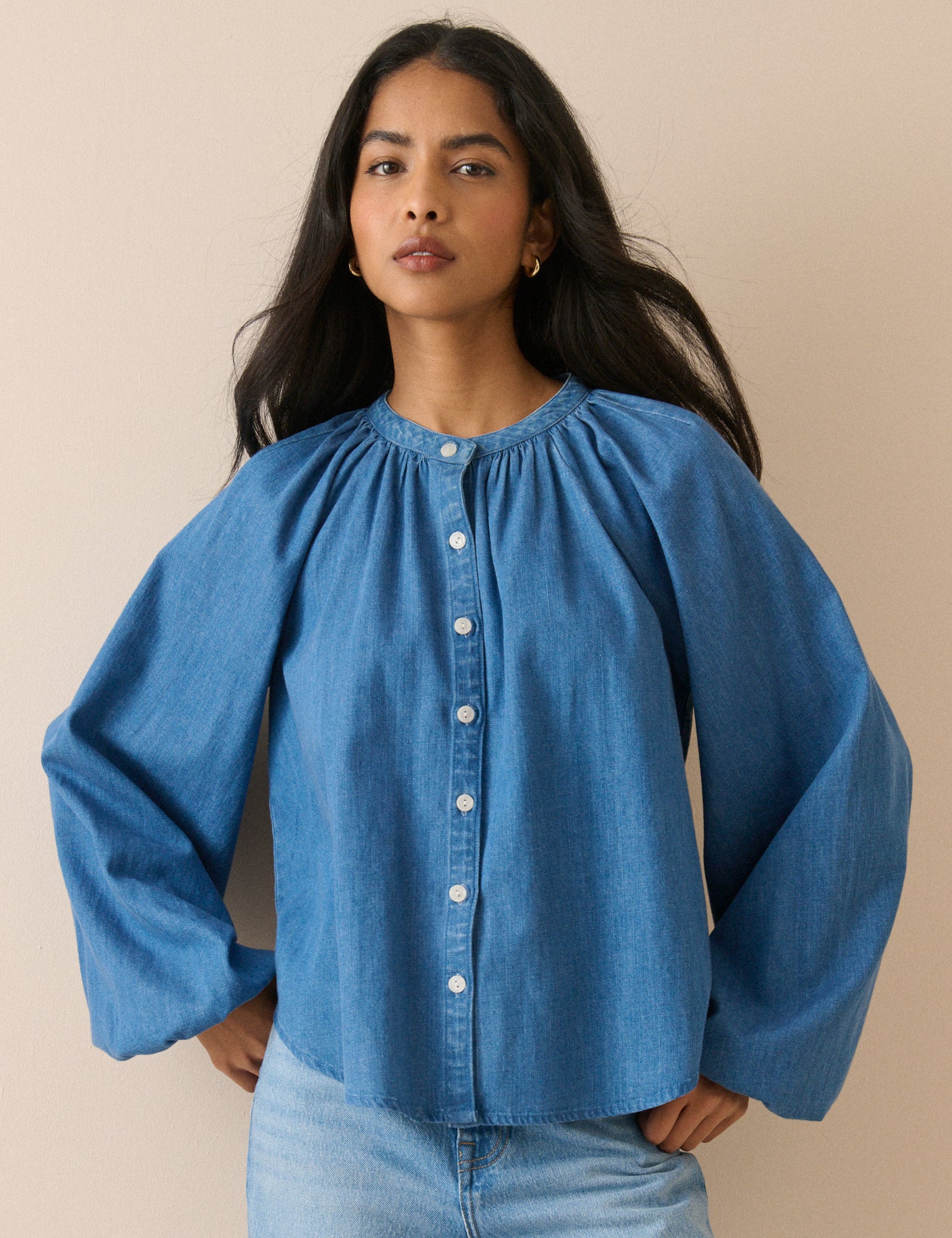 Blue Denim Carter Blouse