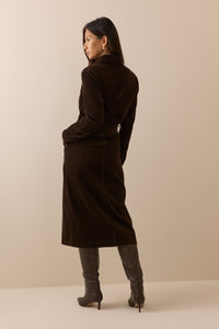 Brown Cord Finchley Shirt Dress