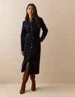 Navy Cord Finchley Shirt Dress