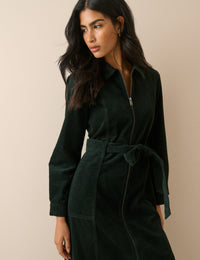 Green Cord Kai Shirt Dress