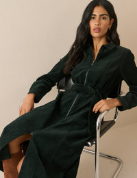 Green Cord Kai Shirt Dress