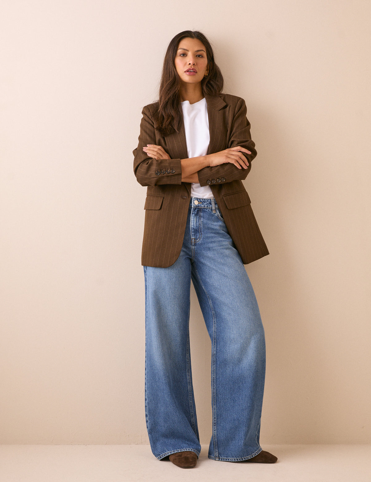 Mid-Wash Blue Stepney Loose Jeans