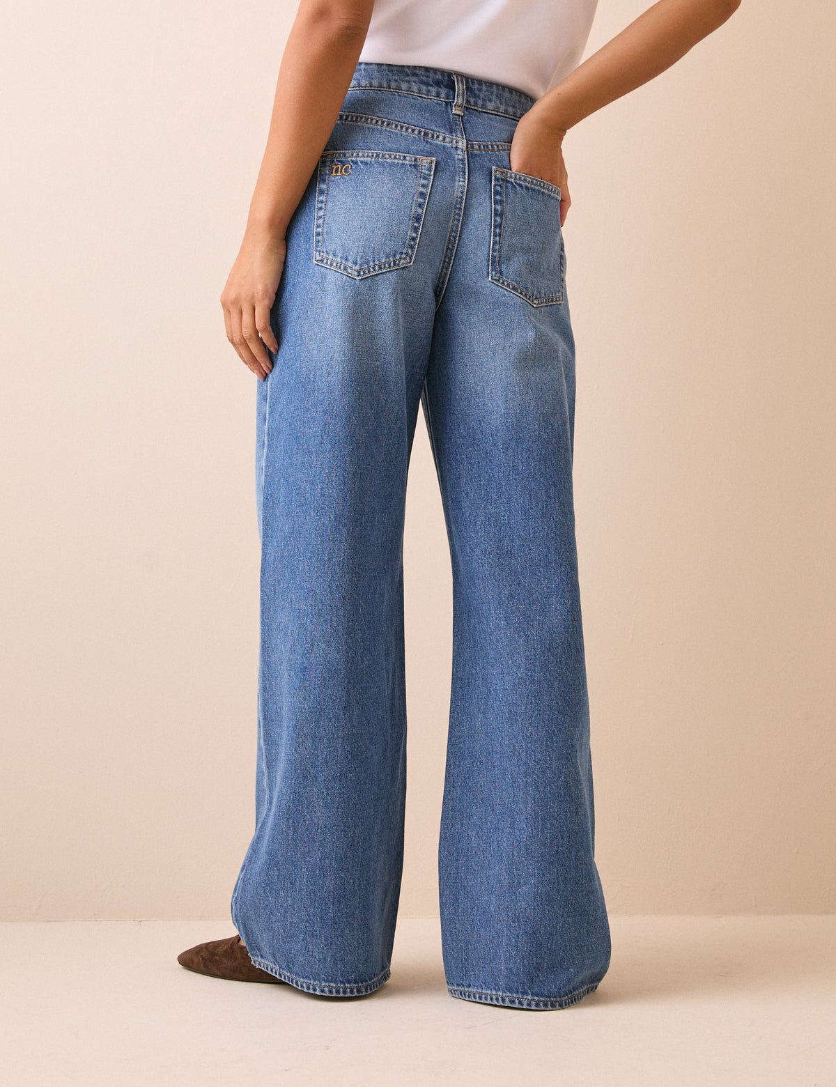 Mid-Wash Blue Stepney Loose Jeans