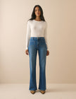 Blue High Rise Highbury Flare Jeans