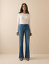 Blue High Rise Highbury Flare Jeans