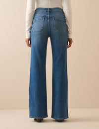 Blue High Rise Highbury Flare Jeans