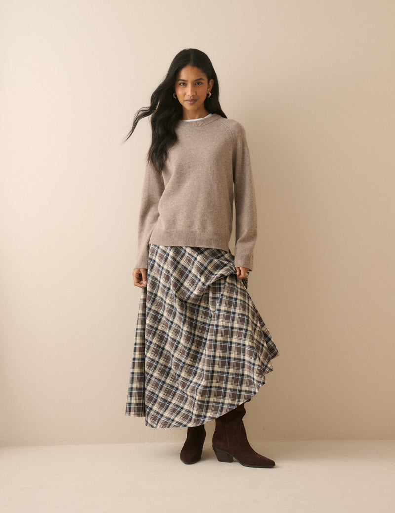 Taupe Knitted Wool Jumper