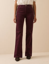 Burgundy Cord Mayfair Bootcut Jean