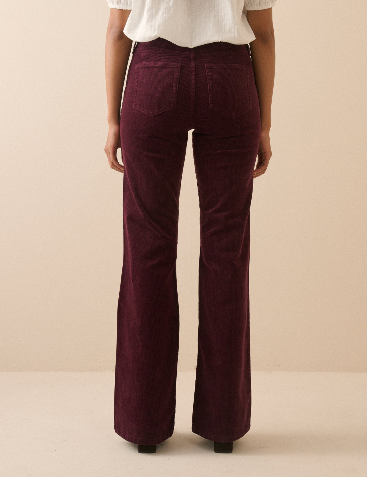 Burgundy Cord Mayfair Bootcut Jean