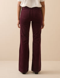 Burgundy Cord Mayfair Bootcut Jean