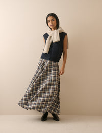 Navy Wool-Alpaca Knitted Vest