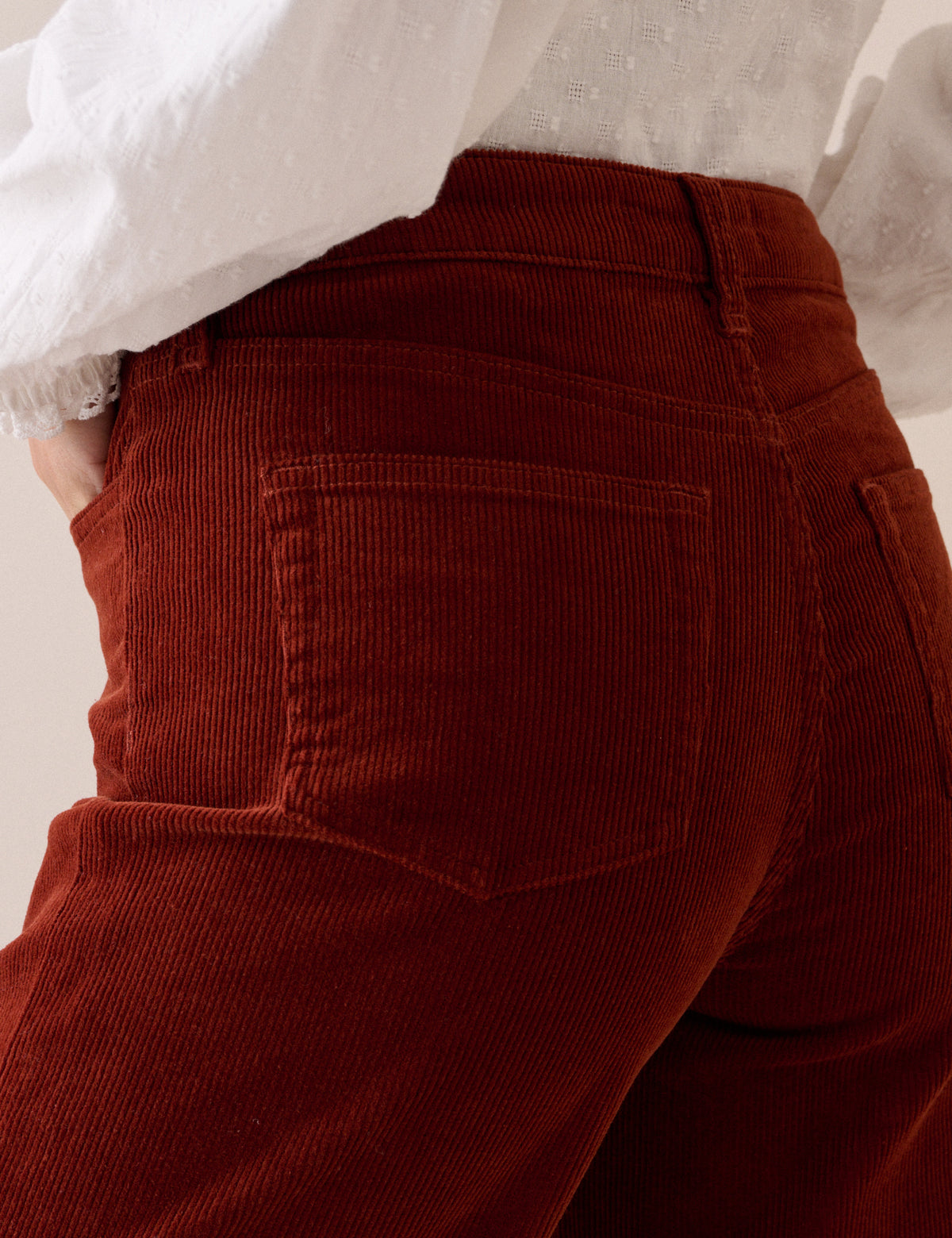 Rust Cord High Rise Soho Wide Leg Jeans