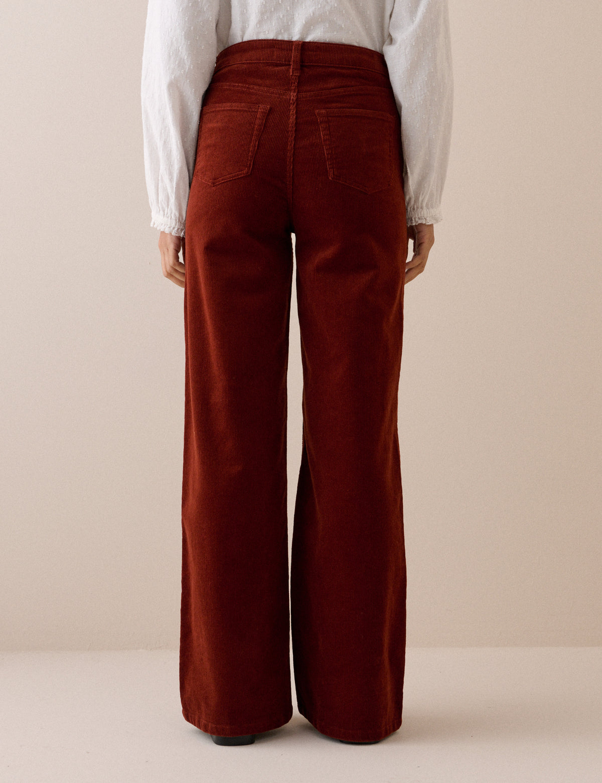 Rust Cord High Rise Soho Wide Leg Jeans