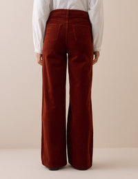 Rust Cord High Rise Soho Wide Leg Jeans