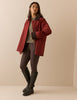 Red Cord Detail Barn Jacket