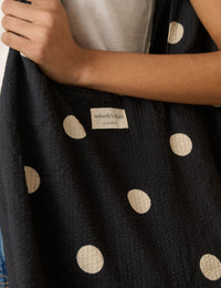 Black and White Polka Dot Tote Bag