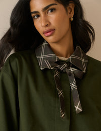 Khaki Tartan Trim Country Jacket