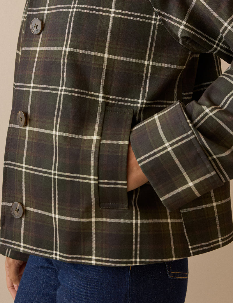 Green Tartan Oyanti Swing Jacket
