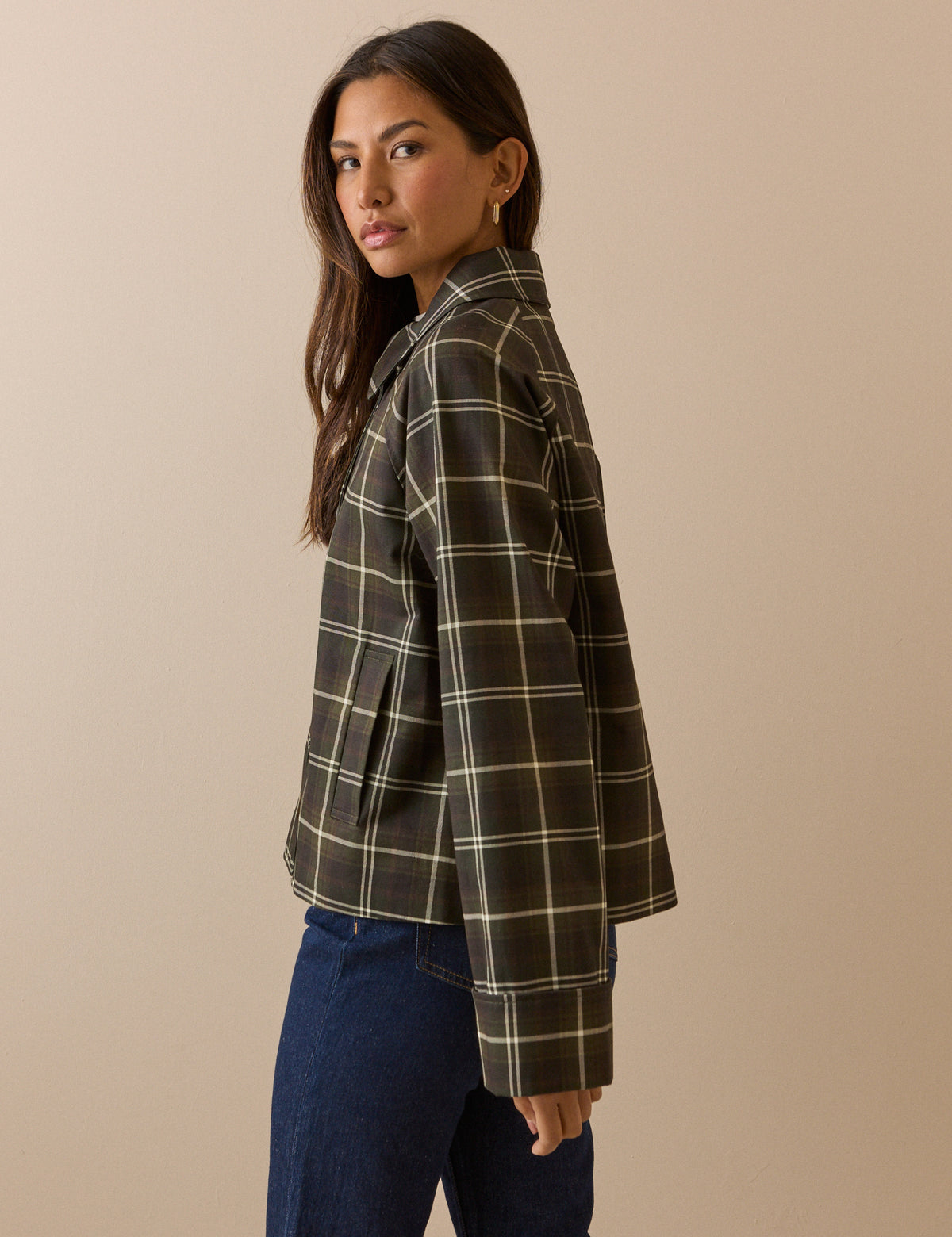 Green Tartan Oyanti Swing Jacket