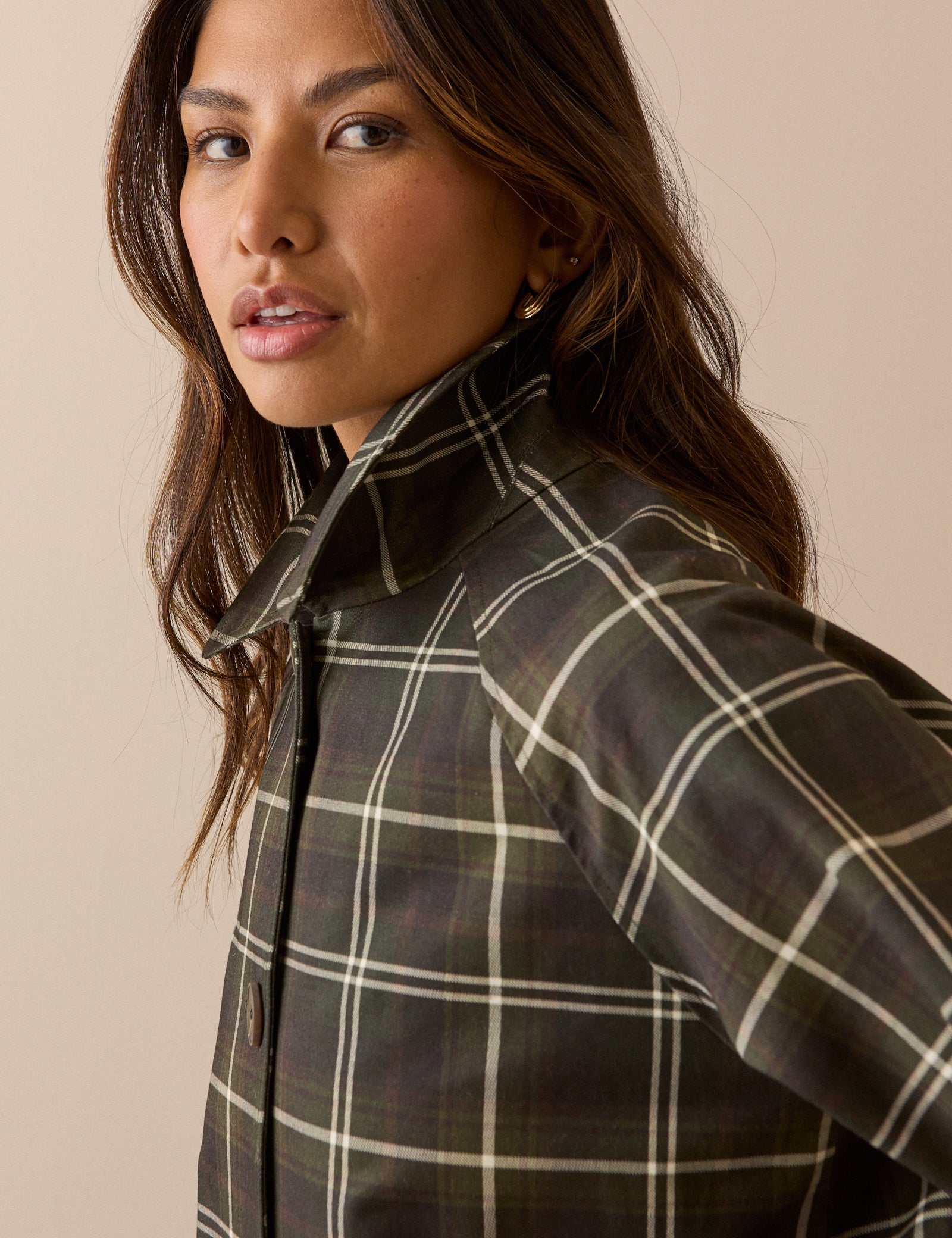 Green Tartan Oyanti Swing Jacket
