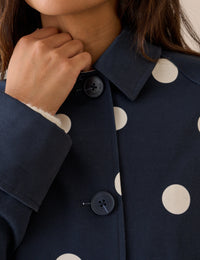 Navy Polka Dot Oyanti Swing Jacket