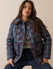 Red and Blue Tartan Quilted Coat