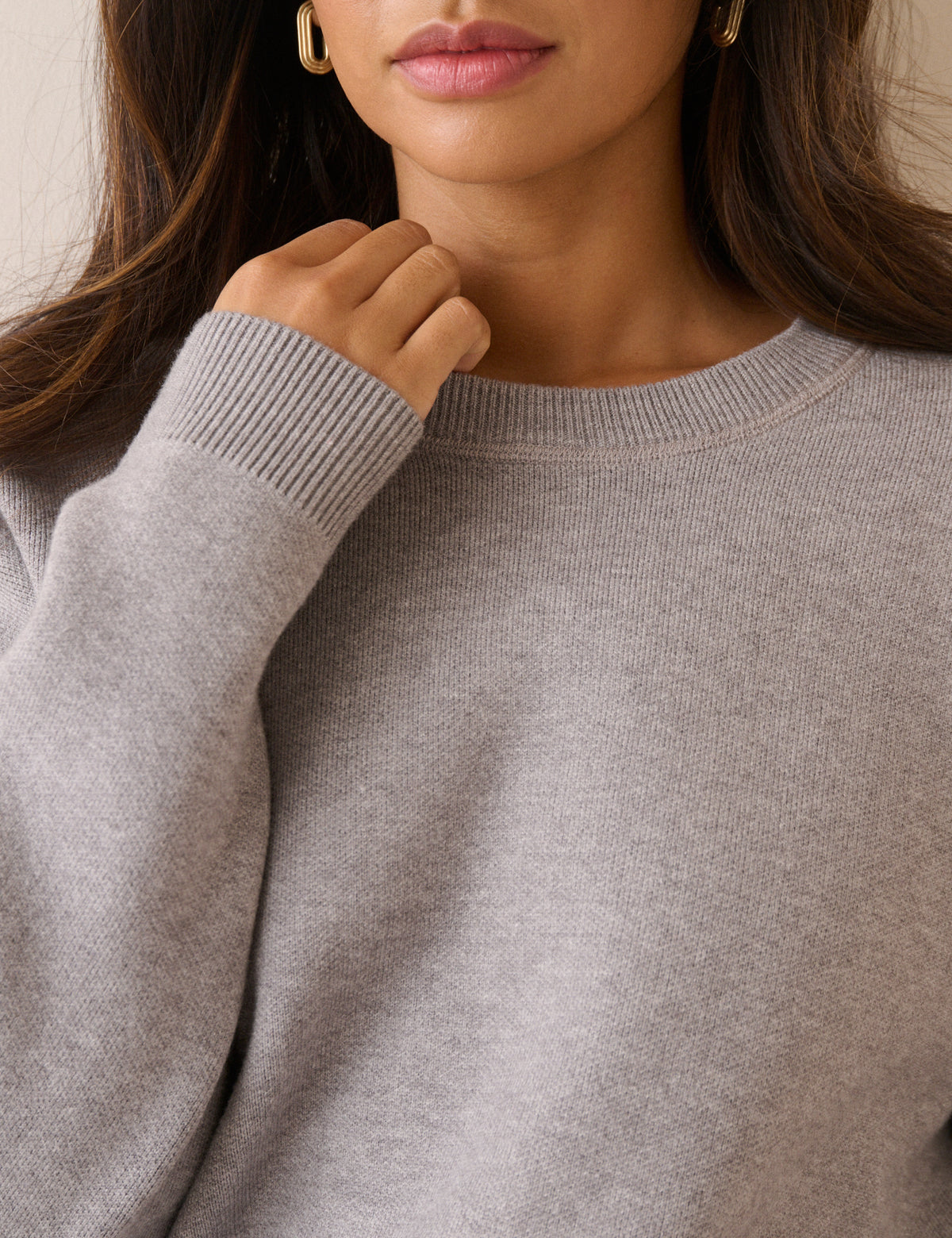 Grey Marl Structured Jumper