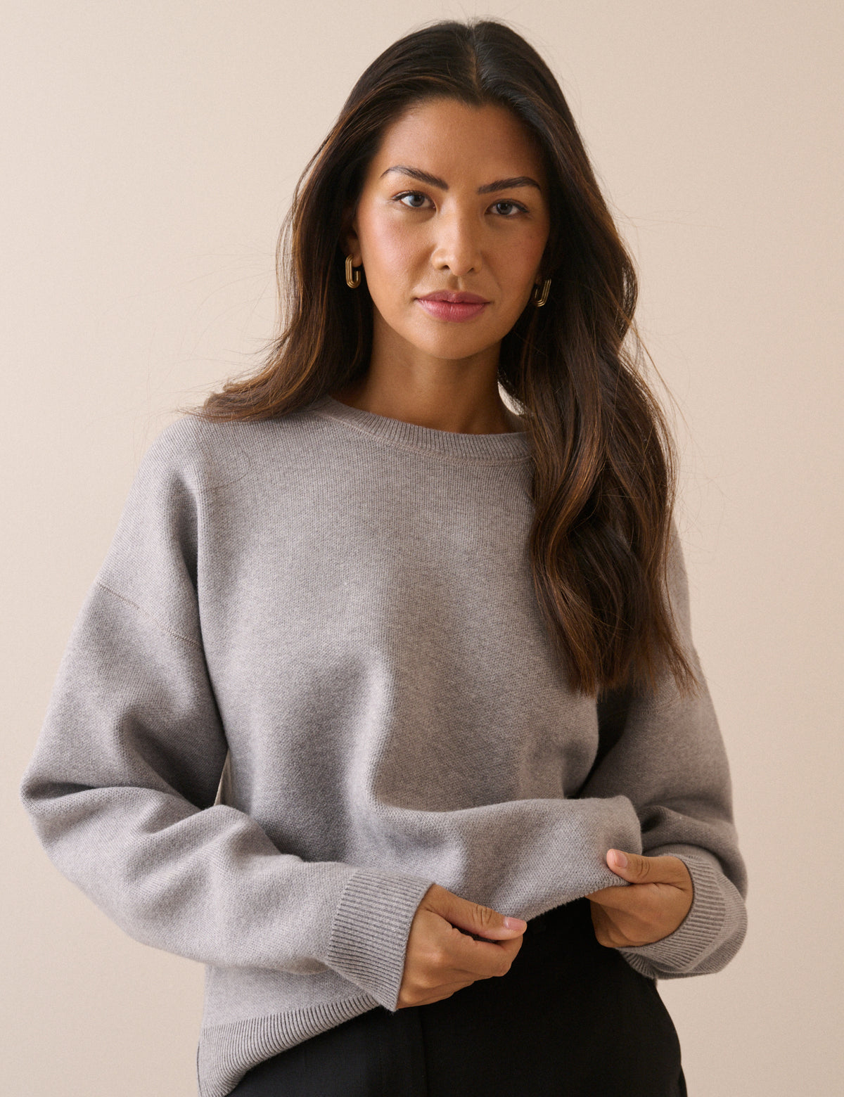 Grey Marl Structured Jumper