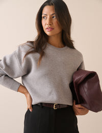 Grey Marl Structured Jumper