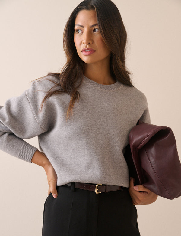 Grey Marl Structured Jumper