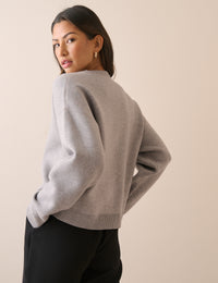 Grey Marl Structured Jumper